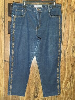 COS JEANS Embellished Dark Blue Women’s Jeans Size 14P